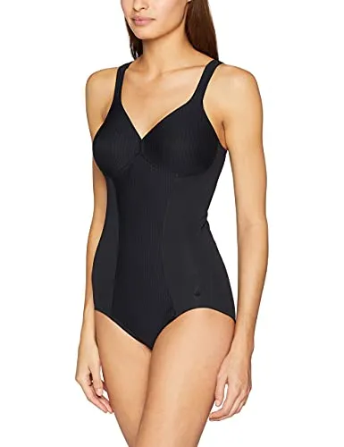 Triumph Damen Modern Soft+Cotton BS Body Shapewear - SCHWARZ, 90E - Formende Bodys für Damen mit schmalen, elastischen Bündchen für optimalen Halt und verstellbaren Komfort-Trägern für höchsten Tragekomfort.