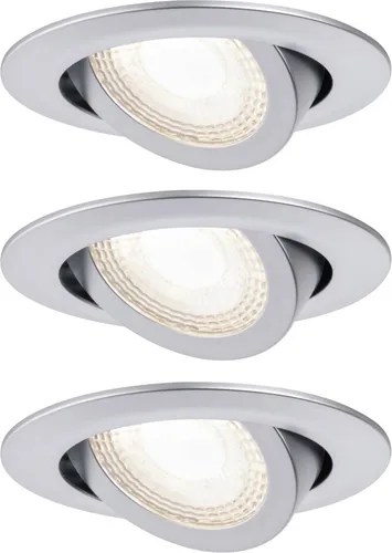 Paulmann LED Einbauleuchte 3er-Set chrom schwenkbar - LED-Einbaustrahler im 3er-Set, schwenkbar für gezielte Lichtakzente, ideal für moderne Wohnräume.