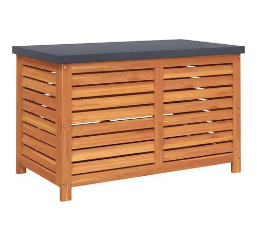 furnicato Gartenbox aus Massivholz 60x50x55 cm rötlich-braun mit Metalldeckel - Robuste Gartenbox aus Massivholz für optimalen Stauraum im Außenbereich. Mit pulverbeschichtetem Metalldeckel für Langlebigkeit und einfache Pflege. Integrierte Gasfeder sorgt für komfortables Öffnen und Schließen.