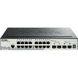 D-Link DGS-1510 Desktop Gigabit Smart Stack Switch - Switch für zuverlässige Netzwerklösungen mit 16x RJ-45 und 2x SFP+ für hohe Geschwindigkeiten bis zu 10Gb/s, ideal für Unternehmen