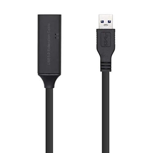 AISENS A105-0409, 15 m USB A, USB 3.2 Gen 1, Schwarz