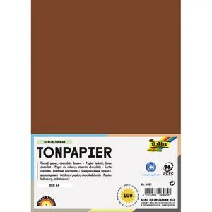Folia Tonpapier 6485, A4, schokobraun, 130g/m², 100 Blatt