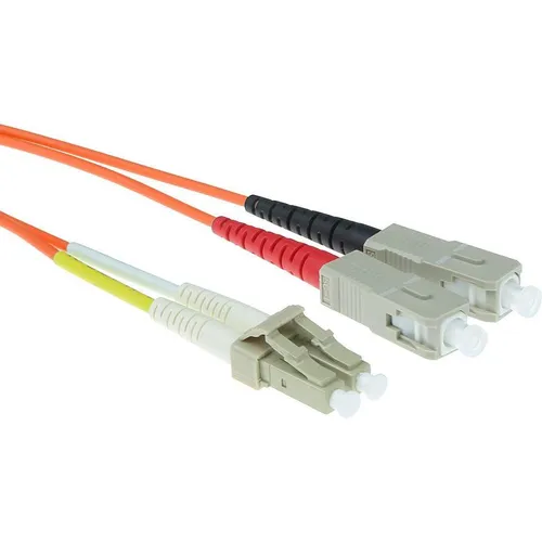 ACT 2 meter LSZH Multimode 50/125 OM2 fiber patch cable duplex with LC and SC connectors (2 m) (RL8502)