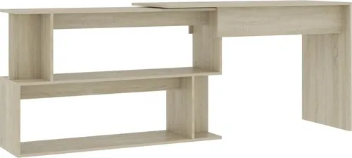 vidaXL Eckschreibtisch Sonoma-Eiche 200x50x76 cm