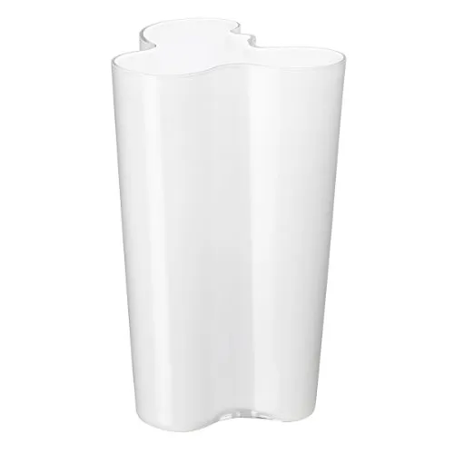 Iittala Aalto Vase 251mm Weiss - Skandinavisches Design - Vasen, handgefertigte, mundgeblasene Designvase aus Finnland, ideal für langstielige Blumen und stilvolle Deko. Ein zeitloser Klassiker mit organischer Form.