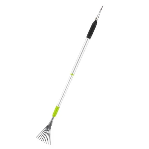 Kleinfächerbesen mit Teleskopstiel - 9 Zinken | Kleinfeger, Handfächerbesen