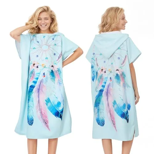 LOMTRATS Schnelltrocknender Surfponcho für Erwachsene
