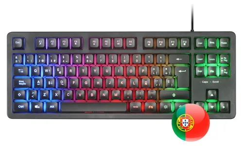 Mars Gaming MK023PT, Kabelgebunden, USB, Membran Key Switch, QWERTY, RGB-LED, Schwarz