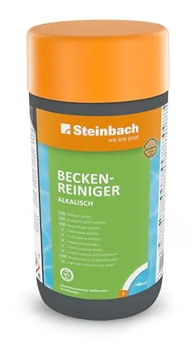 STEINBACH Poolpflege Beckenreiniger alkalisch - 0755001TV00-1 l - Grundreiniger gegen Fett, Kalkseife & Schmutz - Für Pool, Beckenrand & Sanitärbereiche - Materialschonend & kraftvoll