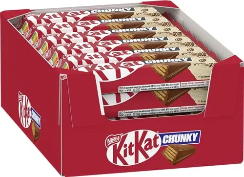 Kit Kat Chunky Chocolate Bar Milk Chocolate Box mit 24 Schokoriegeln (24 x 40 g)