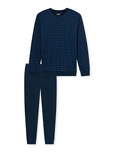 Uncover by Schiesser Herren Schlafanzug lang, Nachtblau, Größe 58 - Schlafanzug für Herren in Nachtblau, perfekte Passform aus hautfreundlichem Material für höchsten Tragekomfort und modischen Stil.