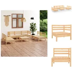 vidaXL 8-tlg. Garten-Lounge-Set aus massivem Kiefernholz