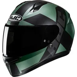 HJC C10 Tez Helm, schwarz-grün, Größe M für Männer in grün von HJC Helmets