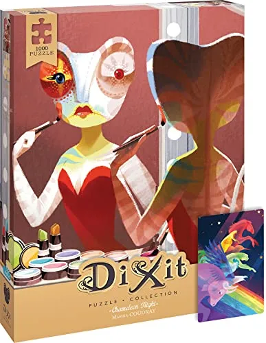 Libellud Dixit Puzzle Collection - Chameleon Night, 1.000 Teile, hochwertiges Material und flexible Gestaltung für lange Freude