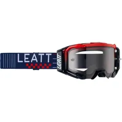 Leatt Velocity 5.5 Light Motocross Brille, rot-blau - Sportbrillen mit kugelsicherer 170° WideVision und permanent beschlagfreier Doppelscheibe, ideal für Motocross-Enthusiasten.