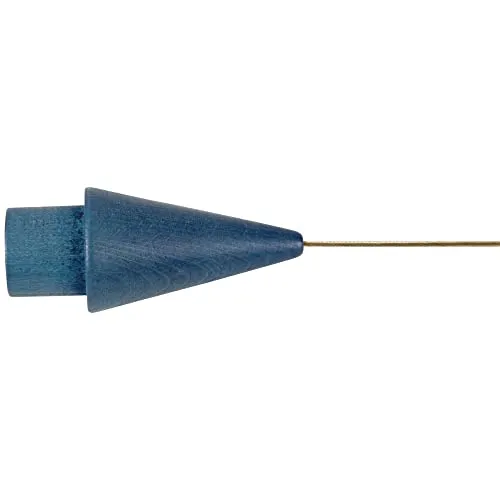 Bestlivings Seilspanngarnitur Wand zu Wand 5m, Kegel in Holz Blau, Draht Garnitur als Aufhängung für Gardinen, Vorhänge, Fotos, Bilder, Kleiderbügel