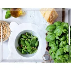 Emsa Classic Basil Serviertablett – Weiß & Grün, 40x31 cm von EMSA