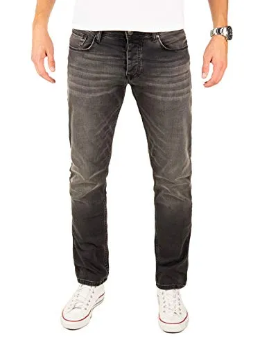 Yazubi Herren Jeans Edvin Slim Fit - Graue Jeanshose für Männer, W29/L32 - Moderne Slim Fit Jeans in Grau mit elastischem Baumwoll-Denim für hohen Tragekomfort und Bewegungsfreiheit. Praktischer 5-Pocket Stil und lässige Used-Waschung für einen authentischen Look.