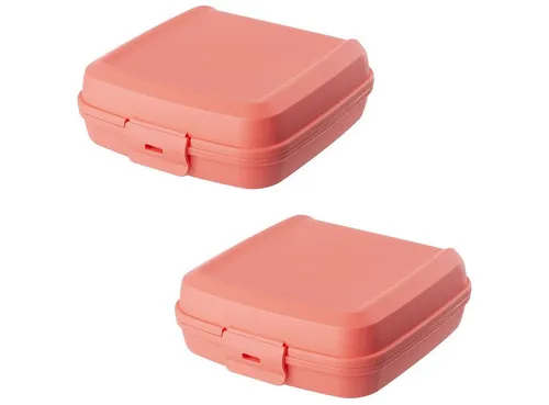 Engelland Lunchbox Brotdose mit Klickverschluss, Kunststoff (BPA-frei), (Vorteils-Set, 2-tlg., Ideal für Schule, Kindergarten und Arbeit), BPA frei, robuster Kunststoff, spülmaschinengeeignet