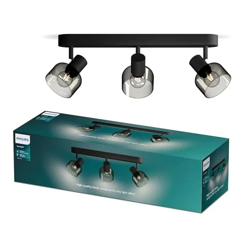 Philips Sleet Deckenstrahler E14 Schwarz - Moderne Deckenlampe mit beweglichen Spotköpfen für gezielte Beleuchtung, ideal für jeden Wohnraum. Nutzen Sie E14 Leuchtmittel bis 25W für individuelles Lichtdesign.