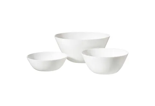 Ritzenhoff & Breker Schale Schalen 3er Set fresh Ø 16 /18/24 cm weiß Opal Glas, Mikrowellen geeignet, Spülmaschinenfest