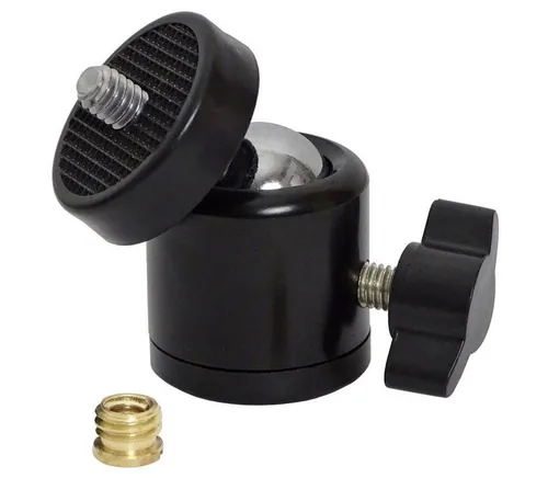 keepdrum Kugelgelenk Stativ-Adapter mit Deluxe-Popschutz - Stativköpfe für Mikrofone, ideal für tragbare Audio-Rekorder und Digitalkameras, bietet einen 90° Schwenkbereich und starken Halt dank robustem Metalldesign.
