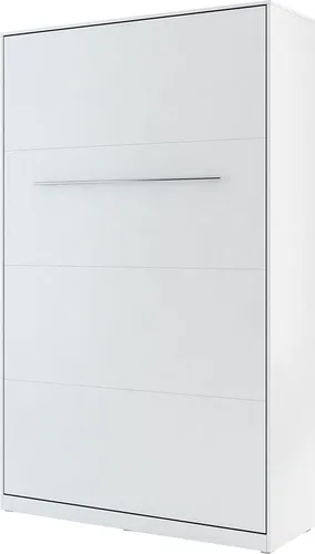 MIRJAN24 Schrankbett Concept Pro CP-02 Vertical, Wandklappbett inkl. Lattenrost, Schrank mit Klappbett (120x200 cm, Weiß Matt / Weiß Matt)