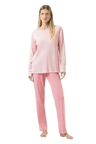 Mey Nachtwäsche Serie Simple Stripes Damen Schlafanzüge Bridal Rose XXL (46) - Bequemer 2-teiliger Pyjama mit legerer Passform und Rundhalsausschnitt. Ideal für entspannte Nächte und gemütliche Stunden zu Hause.
