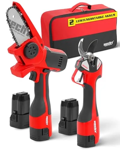HECHT Akku Astschere & Mini Kettensäge Set – 650 W
