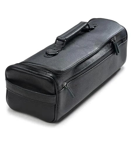 Angus Stoke Premium Messerkoffer aus Leder, XXL Messertasche mit vielen Extras und Stauraum, Koch-Rolltasche aus Vintage Büffel-Leder