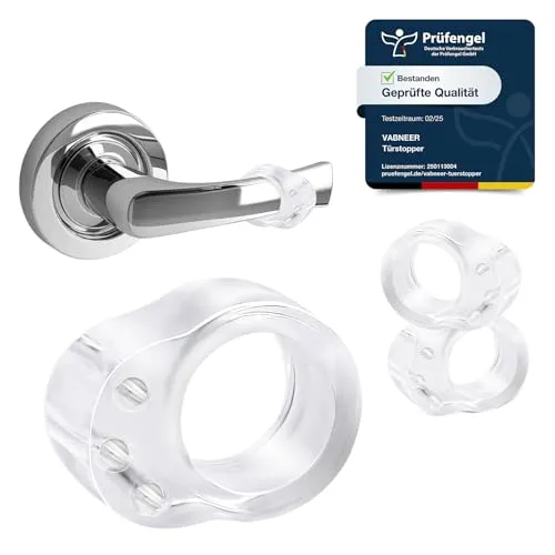 VABNEER Türklinkenpuffer - 10er Set transparente Türgriff Schutz zum Schutz Von Wänden und Möbeln (0-förmiger)