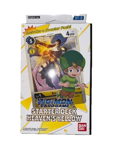 Digimon Card Game HEAVEN'S YELLOW Starter Deck Bandai ENGLISCH 54 Karten Booster