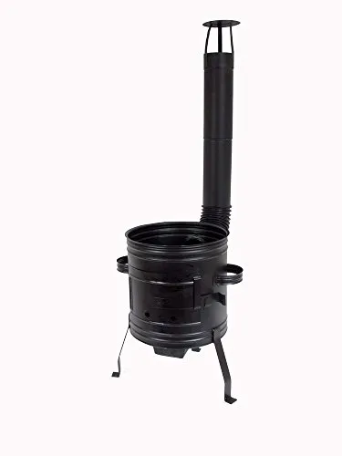 troph-e-shop Ofen 36 für Gulaschkessel - Terrassenofen mit 14 Litern Kapazität, ideal für Gulasch und Grillabende im Freien, ausgestattet mit Ascheschieber und drei stabilen Standbeinen.