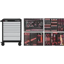 Kraftwerk Werkstattwagen LT700 7 Schubladen 238-tlg. von KRAFTWERK