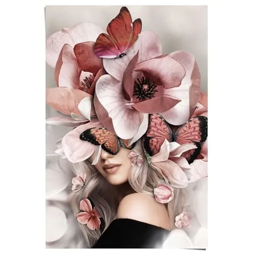 REINDERS Poster, Sweet Beauty, Teenager Zimmer, Poster, Wanddeko, Room Decor, 150 gr. glänzend Bilderdruckpapier, Rosa, 91,5 x 61cm