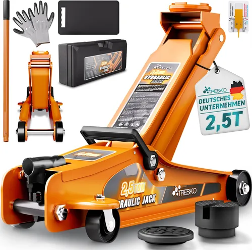 TRESKO Wagenheber hydraulisch 2,5T mit Koffer