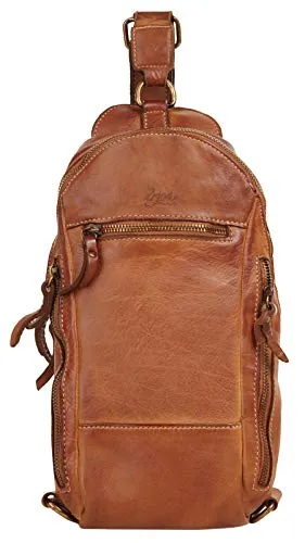 X-ZONE Crossover Bag Echt Leder | Stilvolle Umhängetasche aus Rindleder - Mode-Hüfttaschen aus 100% handgefertigtem Rindleder, Made in Italy. Flexibler Schultergurt und durchdachte Organisation mit 6 Fächern für optimalen Komfort und schnellen Zugriff.