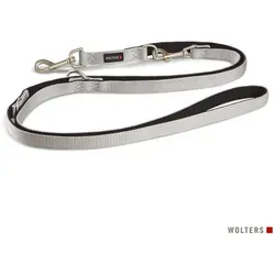 Wolters Hundeleine Professional Comfort Führleine grau|schwarz|silberfarben Gr.M | 1,5 cm