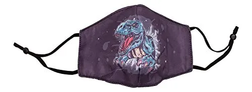 CN Community Maske für Kinder Behelfsmaske Wendbar Maske Mund- und Nasenschutz Wendemaske Kids 3-lagig »Dino«