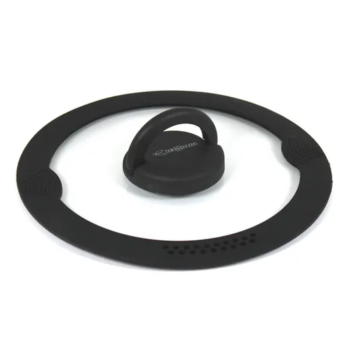 Brunner Corona Topfdeckel Glasdeckel 22 cm Deckel mit Sieböffnung & Silikonkante