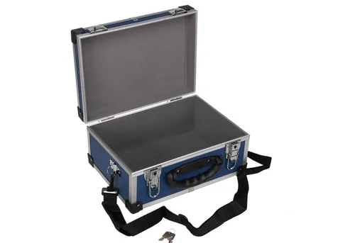 anndora Werkzeugkoffer 70106 - Robuster Aluminiumrahmen Koffer mit Tragegurt - Werkzeugkasten 32,5 x 25,5 x 17,5 cm, ideal für Handwerker, mit Neopren Auskleidung für optimalen Schutz und Komfort.