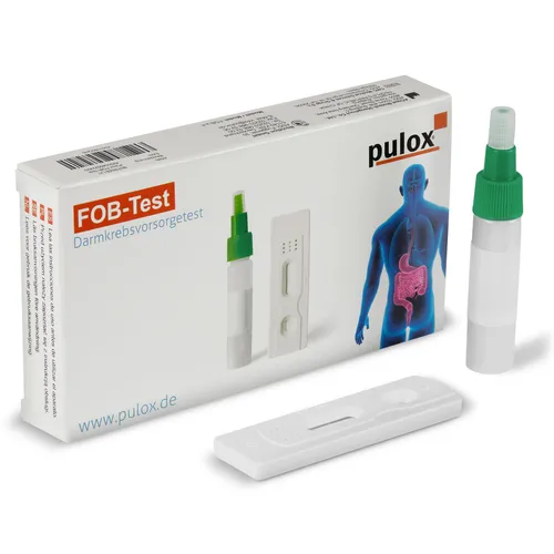 Pulox FOB Darmkrebsvorsorge Schnelltest - Früherkennung leicht gemacht - Tests & Teststreifen: Einfache Anwendung für Zuhause zur frühzeitigen Erkennung von Darmkrebs. In weniger als 5 Minuten Ergebnisse erhalten – Ihre Gesundheit in Ihren Händen!