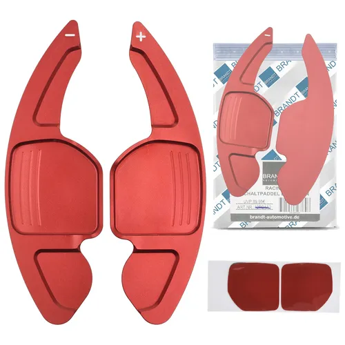 BRANDT Schaltwippen Verlängerung ALU ROT für AUDI A1 und A3 - Hochwertige Schaltwippenverlängerung aus eloxiertem Flugzeugaluminium für ein sportliches Fahrgefühl. Ideal für Audi A1 und A3, einfach zu installieren und sorgt für präzise Schaltvorgänge.