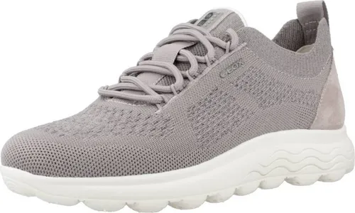 Geox D Spherica Damen Schnürer in Grau, Größe 40 - Schnürer aus atmungsaktivem Mesh, mit herausnehmbarer Decksohle und elastischem Einsatz für optimalen Komfort. Ideal für den Alltag, dank strapazierfähigem Material und flachem Absatz.