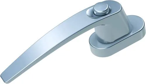 Basi 7554-0010 Fenstergriff mit Druckknopfsicherung Silber