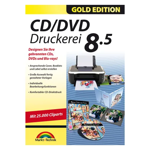 Produktbild Markt+Technik CD/DVD Druckerei Gold Edition