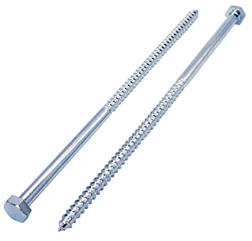 SKIR'CO Sechskant-Holzschrauben DIN 571, verzinkt, M10 x 300 mm, 6 Stück