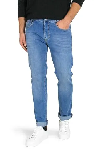 MAC Jeans Herren Arne Straight Jeans, medium Blue Used
