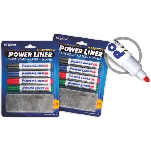 Produktbild Mungo Trocken abwischbarer Marker MA-4E 4 Farben + Reiniger (4x) (41378862)