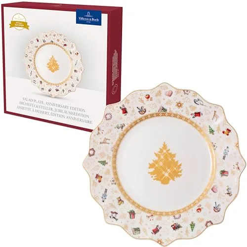 Villeroy & Boch Toys Delight Frühstücksteller, Jubiläumsedition, Premium Porcelain, weiß, 24 cm, bunt, 14-8585-2644